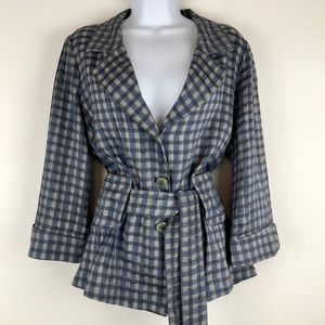 ARMANI “Paper-bag” cinch waist jacket.